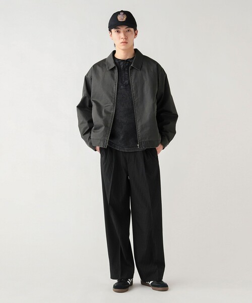 BEAMS HEART（ビームスハート）の「フェード ジップ ショートブルゾン（ブルゾン・メンズ・ブラック/ダークブラウン・MEDIUM/LARGE/SMALL）」の8枚目の写真