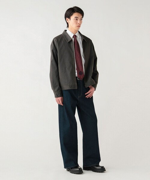 BEAMS HEART（ビームスハート）の「フェード ジップ ショートブルゾン（ブルゾン・メンズ・ブラック/ダークブラウン・MEDIUM/LARGE/SMALL）」の4枚目の写真