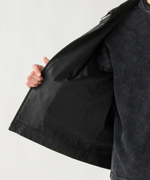BEAMS HEART（ビームスハート）の「フェード ジップ ショートブルゾン（ブルゾン・メンズ・ブラック/ダークブラウン・MEDIUM/LARGE/SMALL）」の20枚目の写真