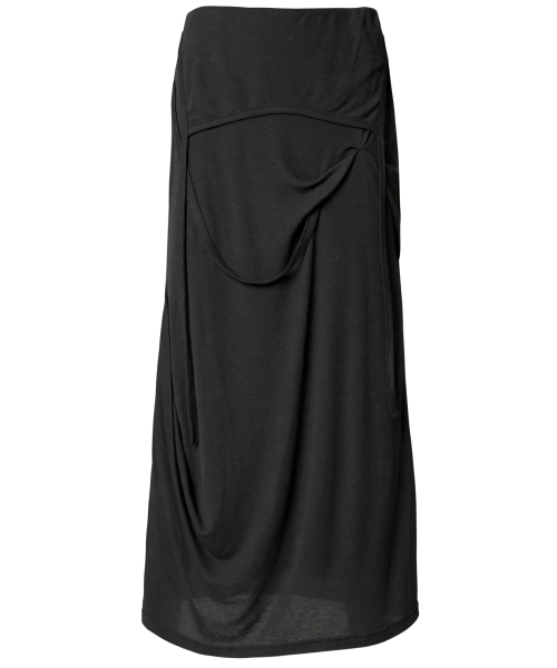 FLAREUP(フレアアップ)の「Asymmetrical Draped Long Skirt (FL-263_Black)(スカート・レディース・ブラック・OS)」の9枚目の写真