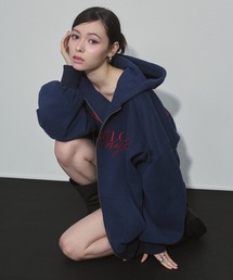 ENVYM（アンビー）の「レタリング ロゴ オーバーサイズ ジップ パーカー（パーカー）」