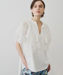 LA BELLE ETUDE | 【TEN by LA BELLE ETUDE】モチーフレースカラースキッパートップス(Tシャツ/カットソー)