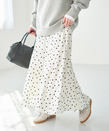 Spick & Span | ドットサテンフレアスカート(スカート)
