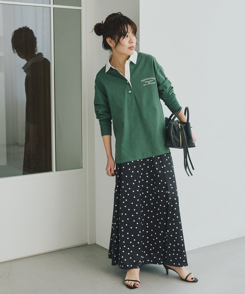 Spick & Span（スピックアンドスパン）の「ドットサテンフレアスカート（スカート・レディース・マルチ/その他2・36/38）」の3枚目の写真