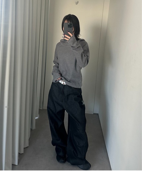 FTW（エフティダブリュー）の「KNIT THERMAL HOODIE（パーカー・レディース・グレー/ブルー/ブラック・SMALL/MEDIUM）」の14枚目の写真