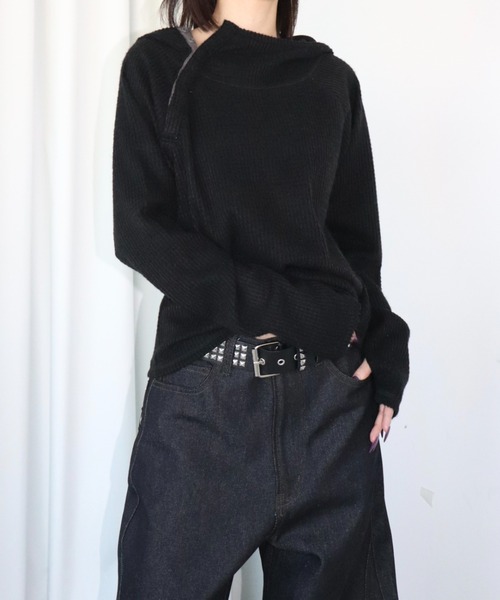 FTW（エフティダブリュー）の「KNIT THERMAL HOODIE（パーカー・レディース・グレー/ブルー/ブラック・SMALL/MEDIUM）」の6枚目の写真