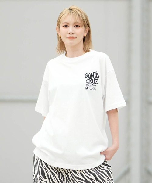 SANTA CRUZ（サンタクルーズ）の「SANTA CRUZ/サンタクルーズ 半袖Tシャツ レディース DIZZY SCS S/S TEE ムラサキ限定 502262432（Tシャツ/カットソー・レディース・ラベンダー/ブラック/ホワイト・XL/L/M）」の4枚目の写真