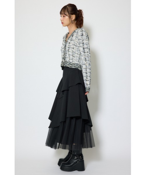 rienda(リエンダ)の「ツイードニットカーディガントップス 春服(カーディガン/ボレロ・レディース・ブラック/グリーン/ベージュ・FREE)」の20枚目の写真