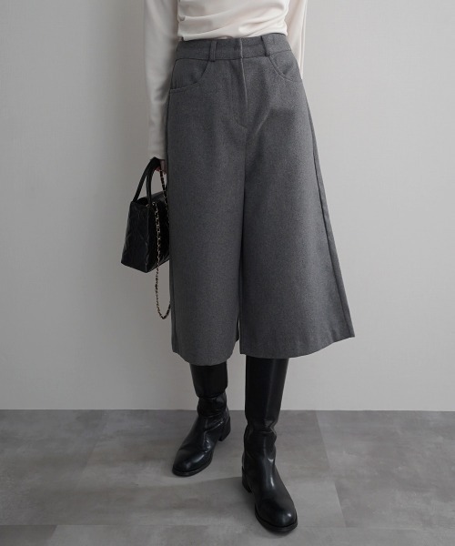 Rashik(ラシク)の「【Rashik】ウールライクバミューダパンツ(その他パンツ・レディース・チャコール/ブラウン/ブラック・S/M)」の3枚目の写真