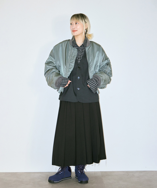 CITYSHOP(シティーショップ)の「《追加2》TR PLEATS スカート(スカート・レディース・ブラック/グレー・36/38)」の12枚目の写真