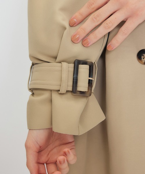 REDYAZEL（レディアゼル）の「ウエストベルトショートトレンチコート（トレンチコート・レディース・ブラック/カーキ/ベージュ・FREE）」の16枚目の写真