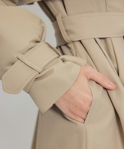 REDYAZEL（レディアゼル）の「ウエストベルトショートトレンチコート（トレンチコート・レディース・ブラック/カーキ/ベージュ・FREE）」の17枚目の写真