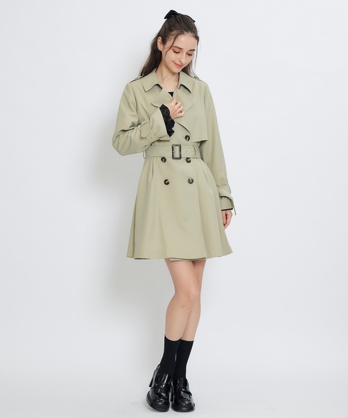 REDYAZEL（レディアゼル）の「ウエストベルトショートトレンチコート（トレンチコート・レディース・ブラック/カーキ/ベージュ・FREE）」の20枚目の写真