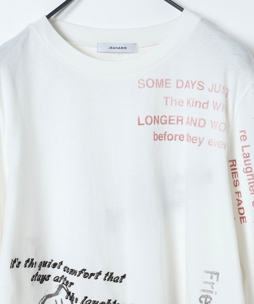 JEANASIS(ジーナシス)の「グラフィティプリントロンTEE/658022(Tシャツ/カットソー・レディース・グレー系その他/ホワイト系その他・FREE)」の3枚目の写真
