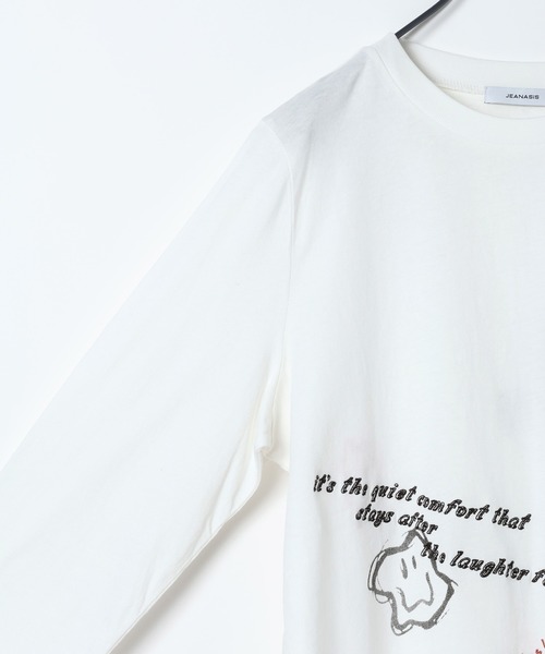 JEANASIS(ジーナシス)の「グラフィティプリントロンTEE/658022(Tシャツ/カットソー・レディース・グレー系その他/ホワイト系その他・FREE)」の4枚目の写真