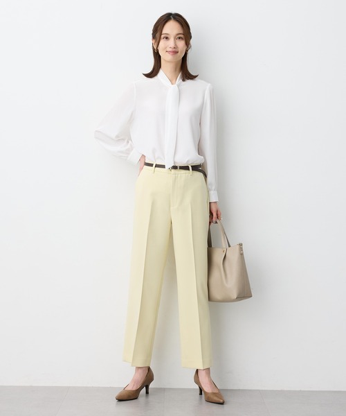 A/C DESIGN BY ALPHA CUBIC(エーシーデザインバイアルファキュービック)の「ドットボウタイブラス【ファーストライン】(シャツ/ブラウス・レディース・ネイビー/オフホワイト・9号/11号/13号)」の9枚目の写真