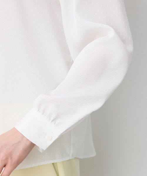 A/C DESIGN BY ALPHA CUBIC(エーシーデザインバイアルファキュービック)の「ドットボウタイブラス【ファーストライン】(シャツ/ブラウス・レディース・ネイビー/オフホワイト・9号/11号/13号)」の12枚目の写真