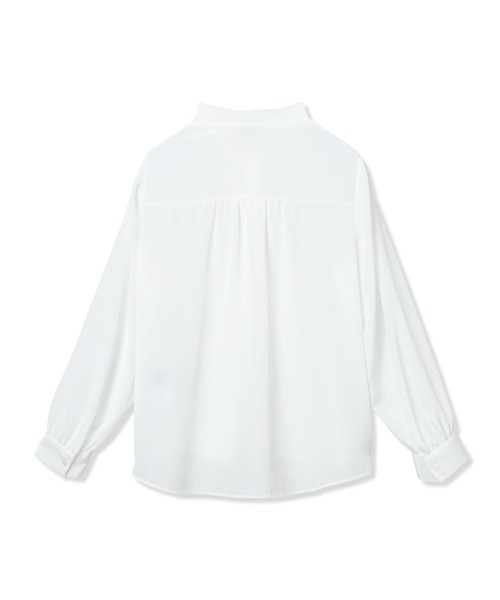 A/C DESIGN BY ALPHA CUBIC(エーシーデザインバイアルファキュービック)の「ドットボウタイブラス【ファーストライン】(シャツ/ブラウス・レディース・ネイビー/オフホワイト・9号/11号/13号)」の16枚目の写真