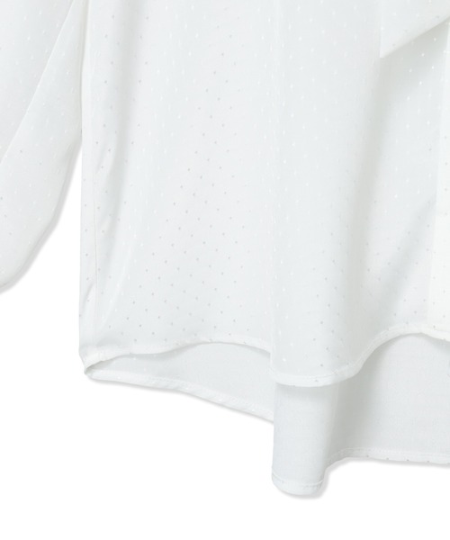 A/C DESIGN BY ALPHA CUBIC(エーシーデザインバイアルファキュービック)の「ドットボウタイブラス【ファーストライン】(シャツ/ブラウス・レディース・ネイビー/オフホワイト・9号/11号/13号)」の18枚目の写真