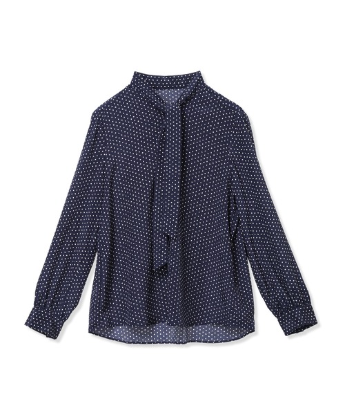 A/C DESIGN BY ALPHA CUBIC(エーシーデザインバイアルファキュービック)の「ドットボウタイブラス【ファーストライン】(シャツ/ブラウス・レディース・ネイビー/オフホワイト・9号/11号/13号)」の14枚目の写真