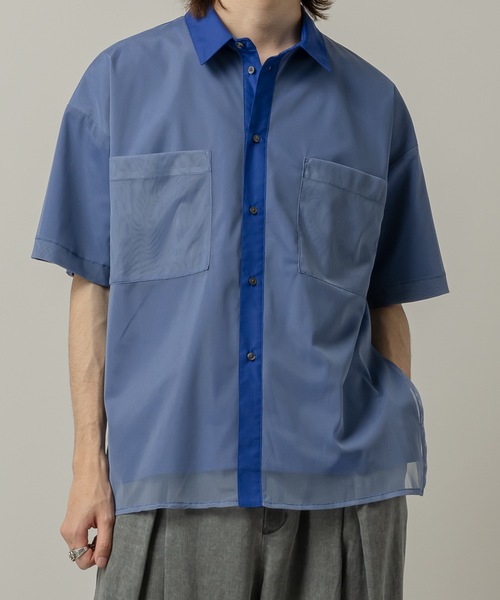 CASPER JOHN(キャスパージョン)の「Tule layered shirts/チュールレイヤードシャツ(シャツ/ブラウス・メンズ・ブラック/ネイビー/ブルー・LARGE/MEDIUM/SMALL/X-SMALL)」の18枚目の写真