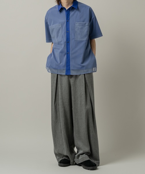CASPER JOHN(キャスパージョン)の「Tule layered shirts/チュールレイヤードシャツ(シャツ/ブラウス・メンズ・ブラック/ネイビー/ブルー・LARGE/MEDIUM/SMALL/X-SMALL)」の20枚目の写真