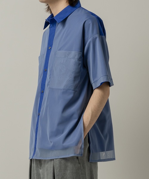 CASPER JOHN(キャスパージョン)の「Tule layered shirts/チュールレイヤードシャツ(シャツ/ブラウス・メンズ・ブラック/ネイビー/ブルー・LARGE/MEDIUM/SMALL/X-SMALL)」の19枚目の写真