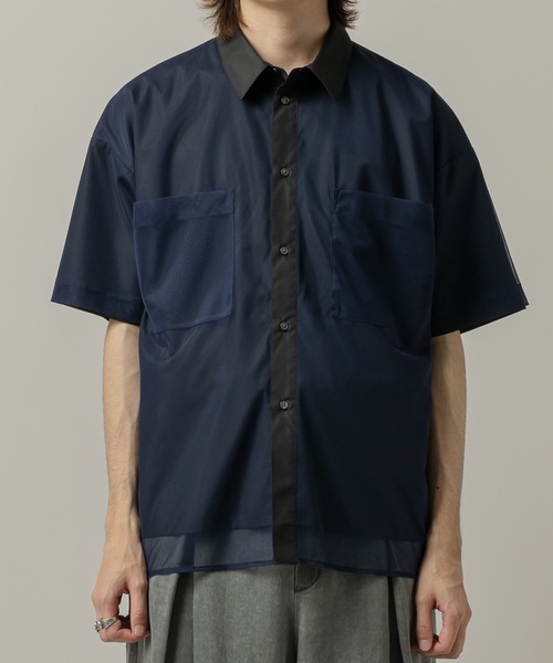 CASPER JOHN(キャスパージョン)の「Tule layered shirts/チュールレイヤードシャツ(シャツ/ブラウス・メンズ・ブラック/ネイビー/ブルー・LARGE/MEDIUM/SMALL/X-SMALL)」の21枚目の写真