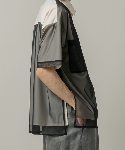 CASPER JOHN(キャスパージョン)の「Tule layered shirts/チュールレイヤードシャツ(シャツ/ブラウス・メンズ・ブラック/ネイビー/ブルー・LARGE/MEDIUM/SMALL/X-SMALL)」の15枚目の写真