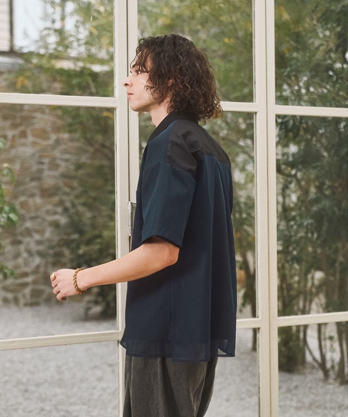 CASPER JOHN(キャスパージョン)の「Tule layered shirts/チュールレイヤードシャツ(シャツ/ブラウス・メンズ・ブラック/ネイビー/ブルー・LARGE/MEDIUM/SMALL/X-SMALL)」の8枚目の写真