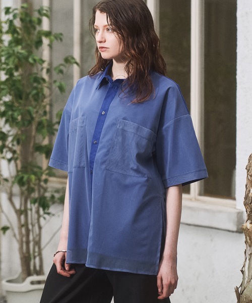 CASPER JOHN(キャスパージョン)の「Tule layered shirts/チュールレイヤードシャツ(シャツ/ブラウス・メンズ・ブラック/ネイビー/ブルー・LARGE/MEDIUM/SMALL/X-SMALL)」の10枚目の写真