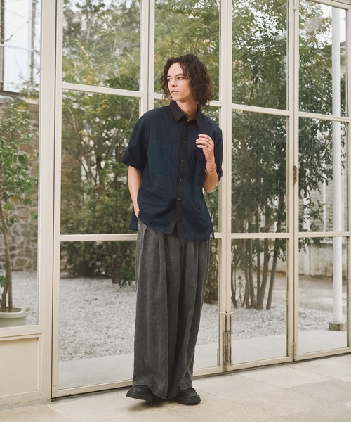 CASPER JOHN(キャスパージョン)の「Tule layered shirts/チュールレイヤードシャツ(シャツ/ブラウス・メンズ・ブラック/ネイビー/ブルー・LARGE/MEDIUM/SMALL/X-SMALL)」の9枚目の写真