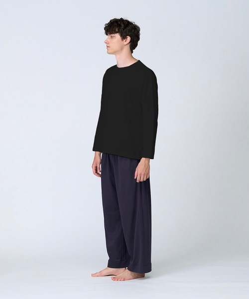 Foo Tokyo(フートーキョー)の「【メンズ】シルクコットンロングスリーブTシャツ ブラック(Tシャツ/カットソー・メンズ・ブラック・LL/L/M)」の3枚目の写真