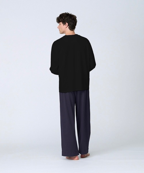 Foo Tokyo(フートーキョー)の「【メンズ】シルクコットンロングスリーブTシャツ ブラック(Tシャツ/カットソー・メンズ・ブラック・LL/L/M)」の4枚目の写真