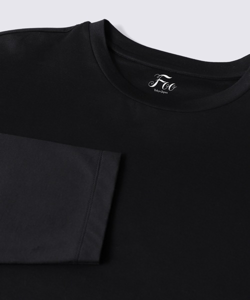 Foo Tokyo(フートーキョー)の「【メンズ】シルクコットンロングスリーブTシャツ ブラック(Tシャツ/カットソー・メンズ・ブラック・LL/L/M)」の6枚目の写真