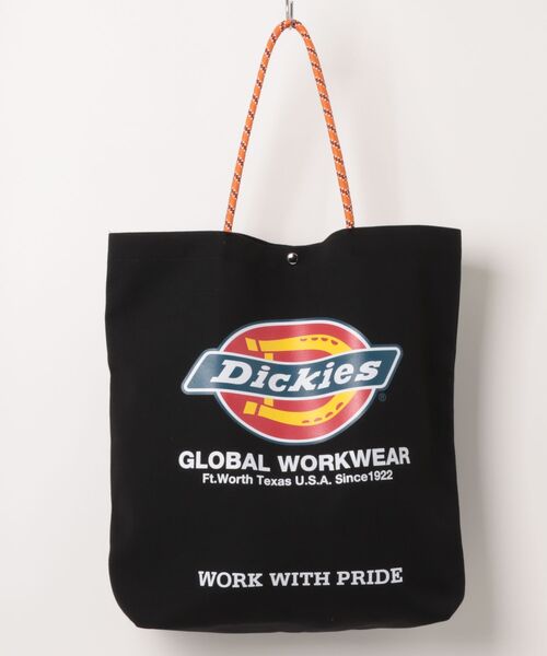 Dickies(ディッキーズ)の「【Dickies】DK LOGO PRINT ROPE TOTE BAG / ディッキーズ ロゴ キャンバストート ロープハンドル(トートバッグ・メンズ・ブラック系その他/オフホワイト/ブラック/アイボリー・FREE)」の4枚目の写真