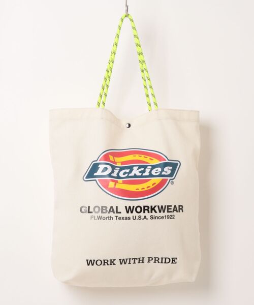Dickies(ディッキーズ)の「【Dickies】DK LOGO PRINT ROPE TOTE BAG / ディッキーズ ロゴ キャンバストート ロープハンドル(トートバッグ・メンズ・ブラック系その他/オフホワイト/ブラック/アイボリー・FREE)」の1枚目の写真