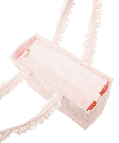 Maison de FLEUR(メゾンドフルール)の「桜フリルハンドルスクエアトートMバッグ(トートバッグ・レディース・ライトピンク・FREE)」の10枚目の写真