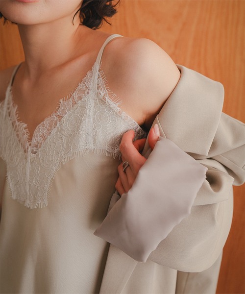 KOBE LETTUCE(コウベレタス)の「テーラードジャケット(テーラードジャケット・レディース・グレー/モカ・M)」の13枚目の写真