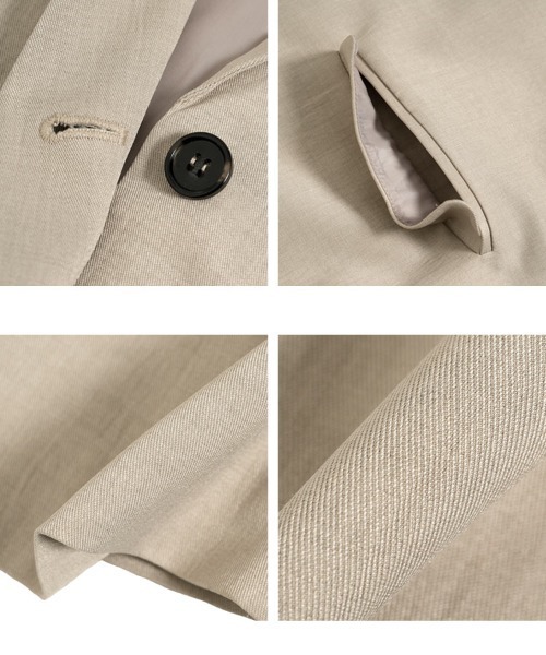 KOBE LETTUCE(コウベレタス)の「テーラードジャケット(テーラードジャケット・レディース・グレー/モカ・M)」の16枚目の写真