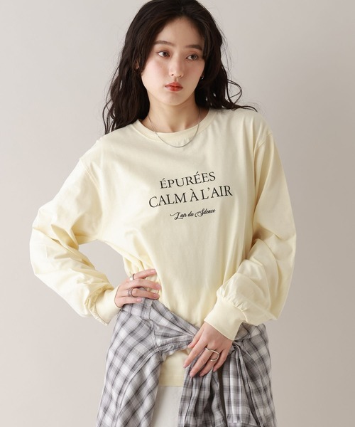 RAGEBLUE(レイジブルー)の「フロントロゴプリントロンT(Tシャツ/カットソー・レディース・ホワイト/アイボリー/グレー・FREE)」の2枚目の写真