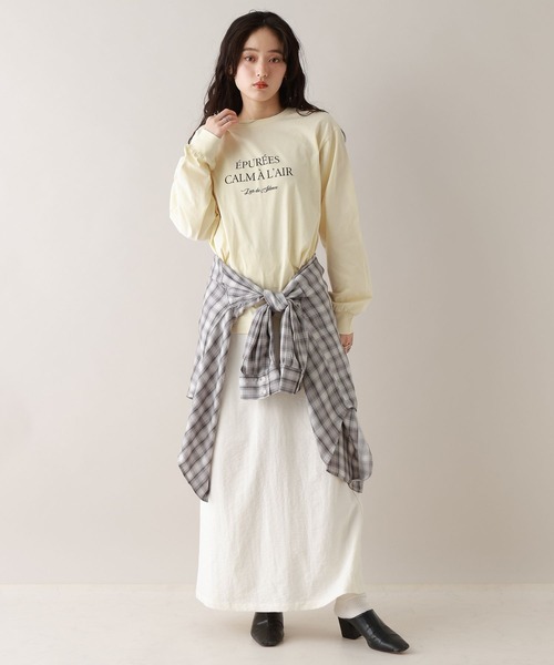 RAGEBLUE(レイジブルー)の「フロントロゴプリントロンT(Tシャツ/カットソー・レディース・ホワイト/アイボリー/グレー・FREE)」の8枚目の写真