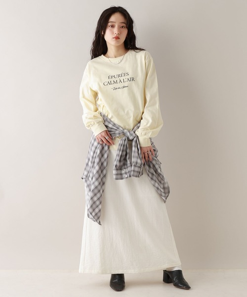 RAGEBLUE(レイジブルー)の「フロントロゴプリントロンT(Tシャツ/カットソー・レディース・ホワイト/アイボリー/グレー・FREE)」の9枚目の写真