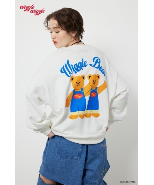 RODEO CROWNS WIDE BOWL(ロデオクラウンズワイドボウル)の「(wiggle wiggle)モチーフスウェットトップス(スウェット・レディース・ブラック/ブルー/オフホワイト/イエロー・FREE)」の2枚目の写真
