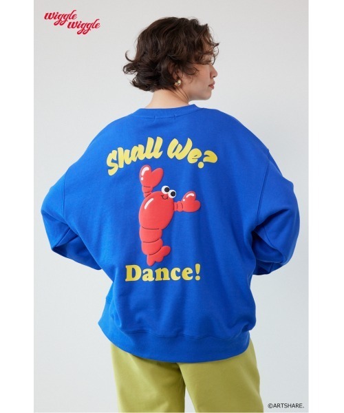 RODEO CROWNS WIDE BOWL(ロデオクラウンズワイドボウル)の「(wiggle wiggle)モチーフスウェットトップス(スウェット・レディース・ブラック/ブルー/オフホワイト/イエロー・FREE)」の4枚目の写真