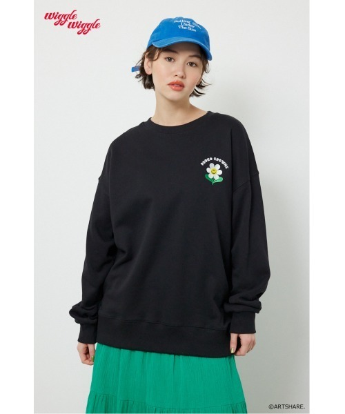 RODEO CROWNS WIDE BOWL(ロデオクラウンズワイドボウル)の「(wiggle wiggle)モチーフスウェットトップス(スウェット・レディース・ブラック/ブルー/オフホワイト/イエロー・FREE)」の7枚目の写真