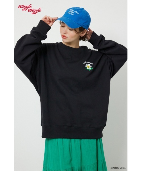 RODEO CROWNS WIDE BOWL(ロデオクラウンズワイドボウル)の「(wiggle wiggle)モチーフスウェットトップス(スウェット・レディース・ブラック/ブルー/オフホワイト/イエロー・FREE)」の8枚目の写真