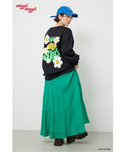 RODEO CROWNS WIDE BOWL(ロデオクラウンズワイドボウル)の「(wiggle wiggle)モチーフスウェットトップス(スウェット・レディース・ブラック/ブルー/オフホワイト/イエロー・FREE)」の10枚目の写真