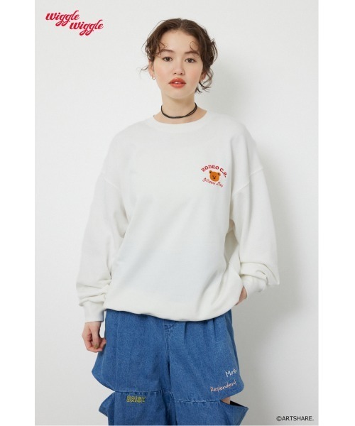 RODEO CROWNS WIDE BOWL(ロデオクラウンズワイドボウル)の「(wiggle wiggle)モチーフスウェットトップス(スウェット・レディース・ブラック/ブルー/オフホワイト/イエロー・FREE)」の18枚目の写真