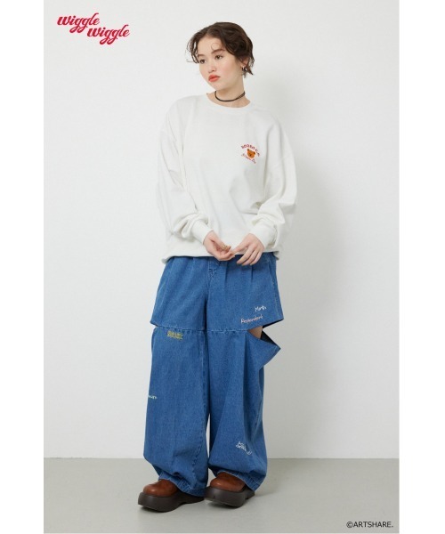 RODEO CROWNS WIDE BOWL(ロデオクラウンズワイドボウル)の「(wiggle wiggle)モチーフスウェットトップス(スウェット・レディース・ブラック/ブルー/オフホワイト/イエロー・FREE)」の22枚目の写真